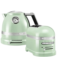 Набор: Чайник KitchenAid ARTISAN, 5KEK1522EPT, фисташковый + Тостер KitchenAid 5KMT2204EPT, фисташковый