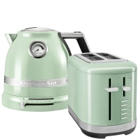 Набор: Чайник KitchenAid ARTISAN, 5KEK1522EPT, фисташковый + Тостер KitchenAid 5KMT2109EPT, фисташковый