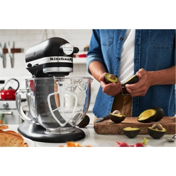 Планетарный миксер KITCHENAID ARTISAN 4.8 Л, матовый черный, 5KSM156EBM