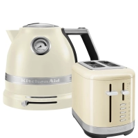 Набор: Чайник KitchenAid ARTISAN, 5KEK1522EAC, кремовый + Тостер KitchenAid 5KMT2109EAC, кремовый