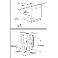 Стиральная машина встраиваемая  с фронтальной загрузкой AEG L8FBE48SCI