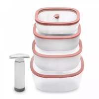 Набор вакуумных контейнеров STATUS Fresko set 5 salmon