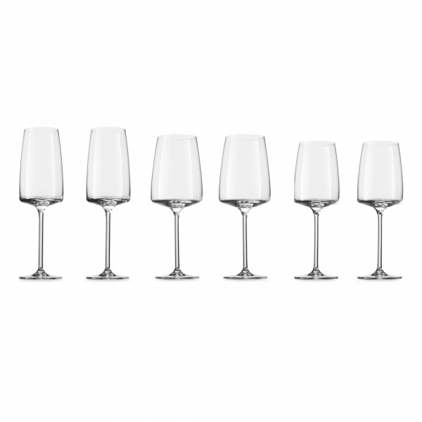Набор бокалов для вина/для красного вина/для белого вина/для шампанского ZWIESEL GLAS 122427/1 (артикулы 122426, 122427, 122430), серия Vivid Senses