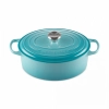 Утятница с крышкой, 29 см, чугун, бирюзовый, серия Caribbean, 21178291702430, LE CREUSET, Франция