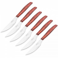 Набор столовых ножей для стейка, 6 штук, рукоять прессованное дерево, серия Steak Knives, 377100, ARCOS, Испания