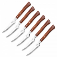 Набор столовых ножей для стейка, 6 штук, рукоять прессованное дерево, серия Steak Knives, 377600, ARCOS, Испания