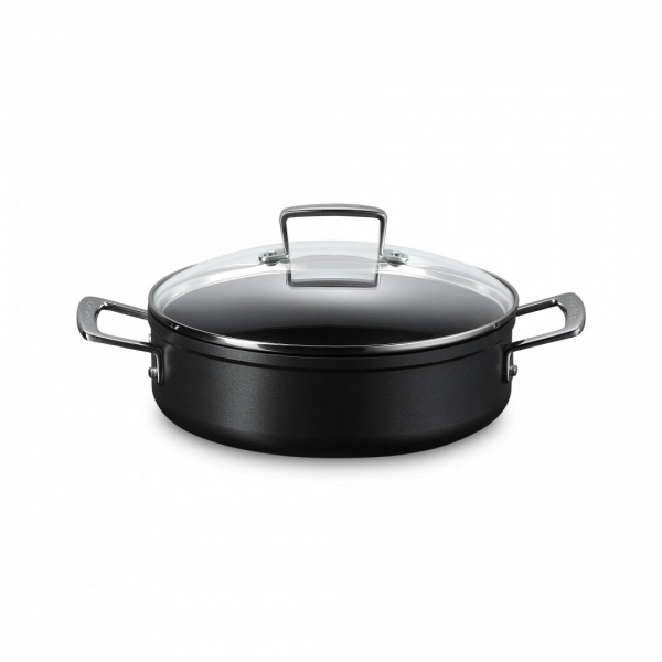Сотейник с крышкой, алюминий, 3,3 л, черный, 51113240010500, LE CREUSET, Франция