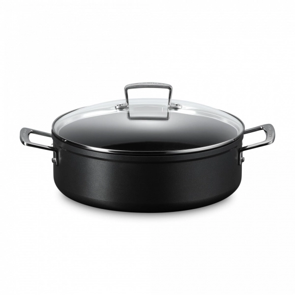 Сотейник с крышкой, алюминий, 5,4 л, черный, 51113280010500, LE CREUSET, Франция