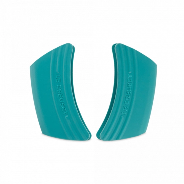 Набор прихваток, 2 предмета, силикон, 12 см, бирюзовый, серия Caribbean, 93010300490000, LE CREUSET, Франция