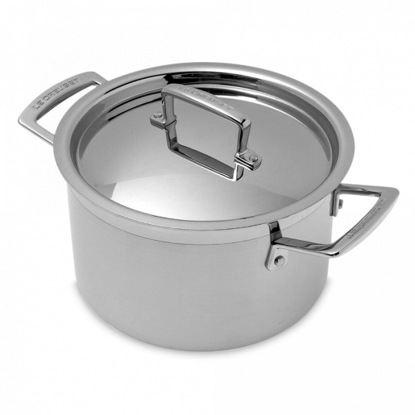 Кастрюля с крышкой, нержавеющая сталь, 2,3 л, стальной, 96200618001000, LE CREUSET, Франция