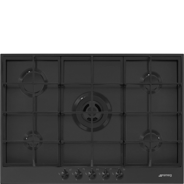 Варочная панель газовая SMEG, черная матовая, PX375MB