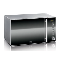 Микроволновая печь с грилем CASO, серебристый, MG 20 Menu черный