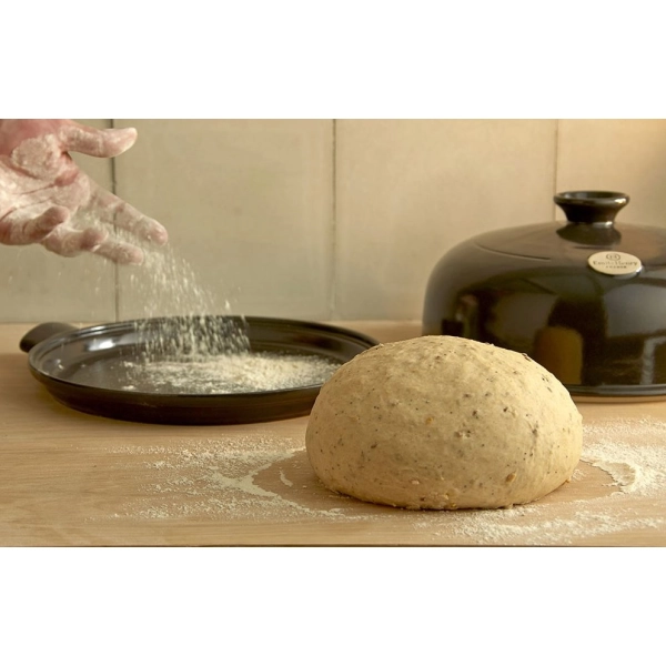 Набор для выпечки хлеба форма керамическая+ лопатка пекарская Emile Henry, базальт