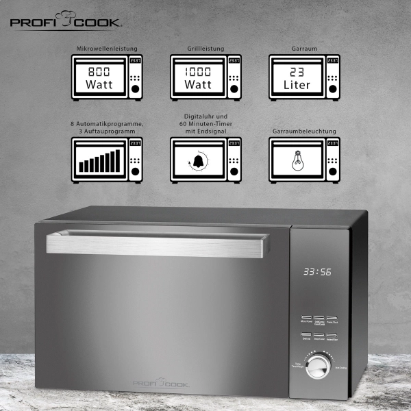 Микроволновая печь Profi Cook PC-MWG 1204 schwarz