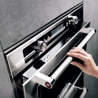 Комбинированный духовой шкаф с функцией пароварки KitchenAid черныйстальной, KOQCXB 45600