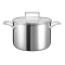 Кастрюля с крышкой, 7.57 л, 5 слоев, KitchenAid, KC2C80SCST