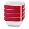 Набор керамических мини чаш квадратных для запекания (4шт.), 4х0,22 л (красный), KitchenAid KBLR04RMER