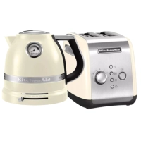 Набор: Чайник KitchenAid ARTISAN, кремовый, 5KEK1522EAC + Тостер KitchenAid, кремовый, 5KMT221EAC