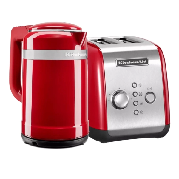 Набор: Чайник KitchenAid, красный, 5KEK1565EER + Тостер KitchenAid, красный, 5KMT221EER