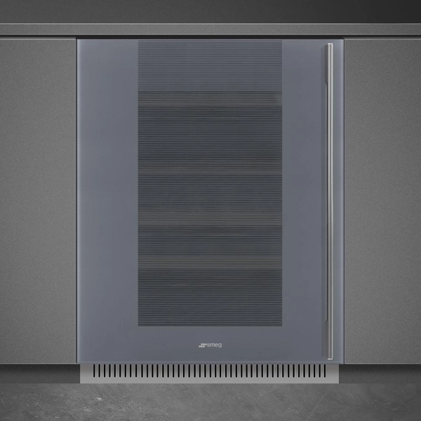 Винный шкаф встраиваемый SMEG, серебристое стекло, CVI138LS3